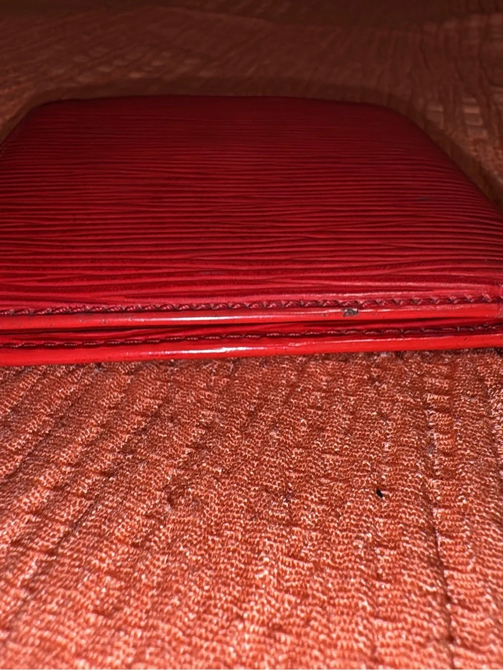 Louis Vuitton Red Epi Leather Bi-Fold Wallet